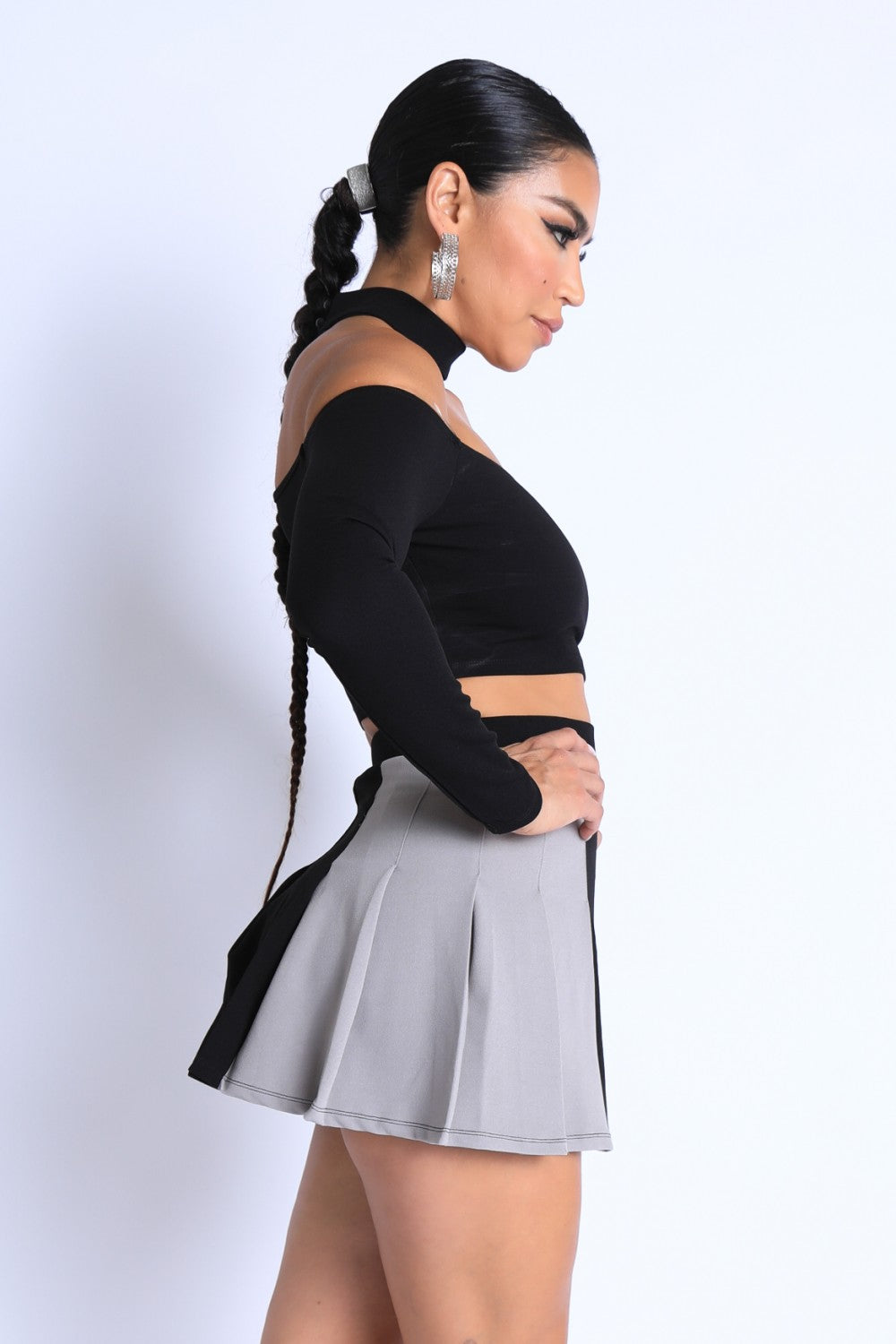 Choker Off Shoulder Top & Skirt Set