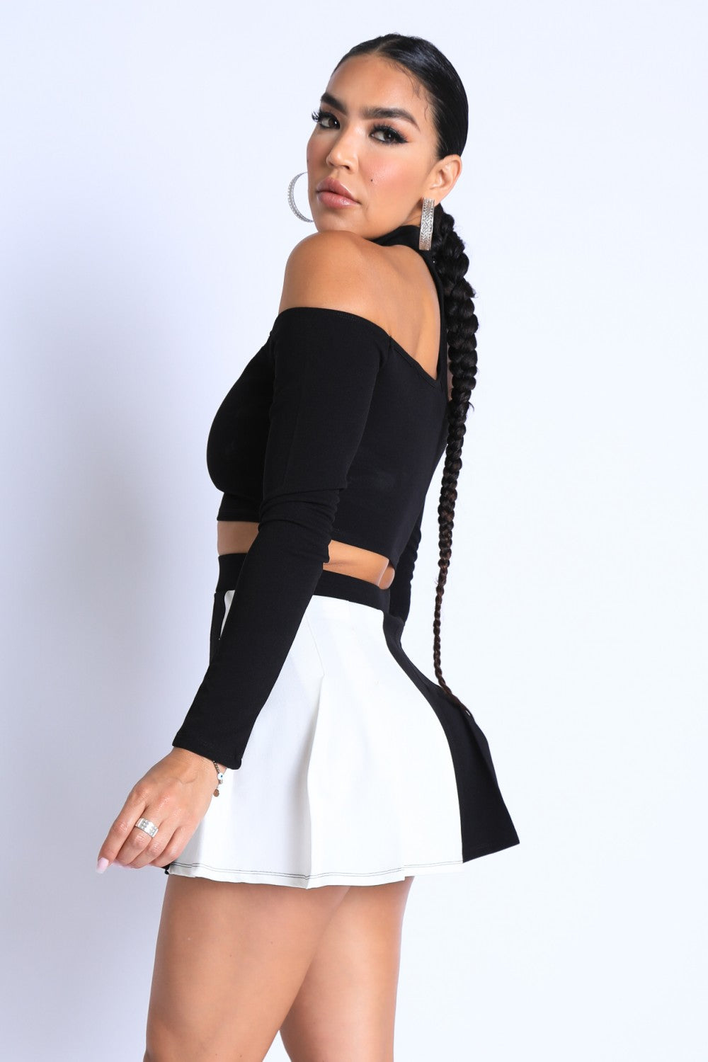 Choker Off Shoulder Top & Skirt Set