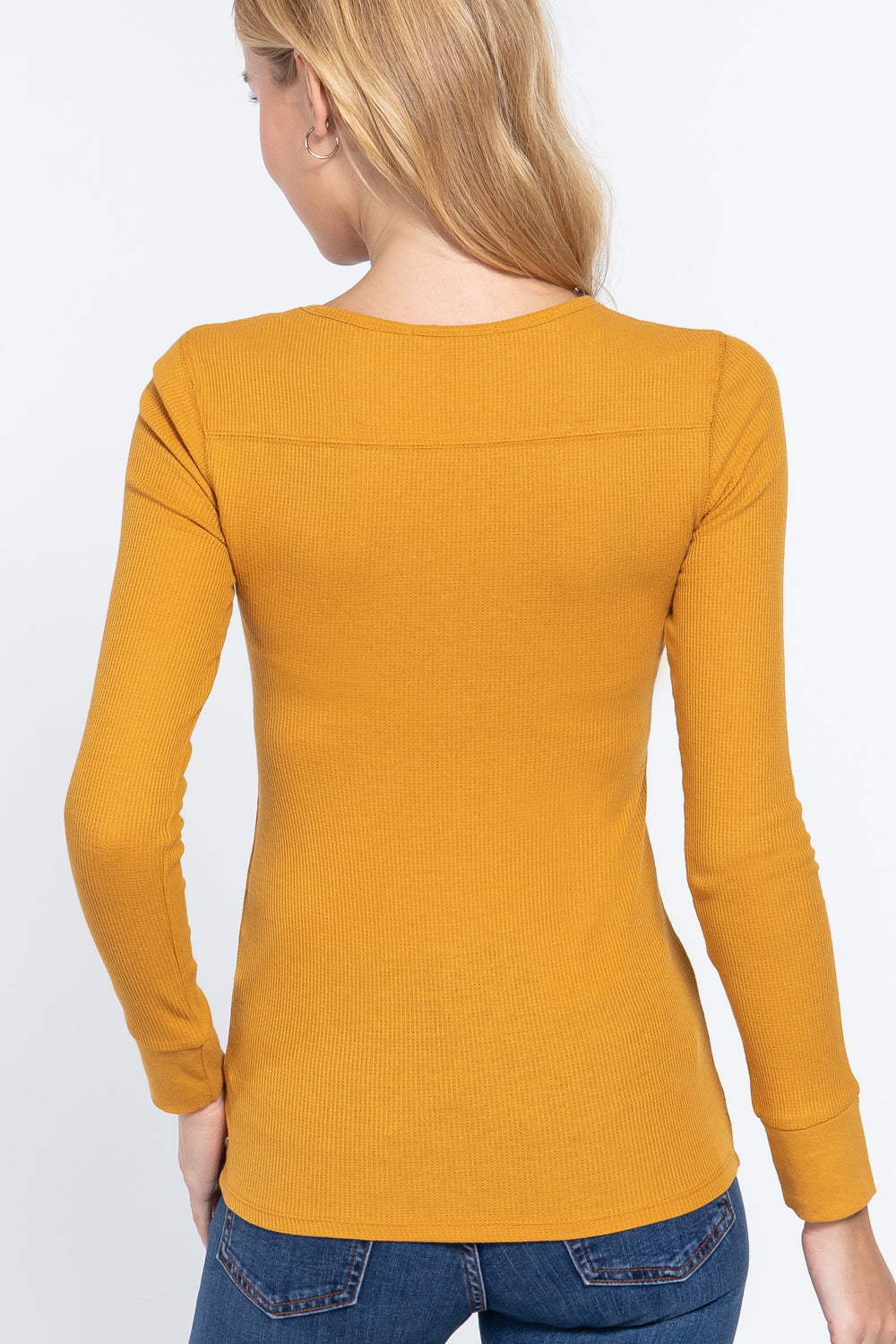 Long Sleeve V Neck Thermal Top