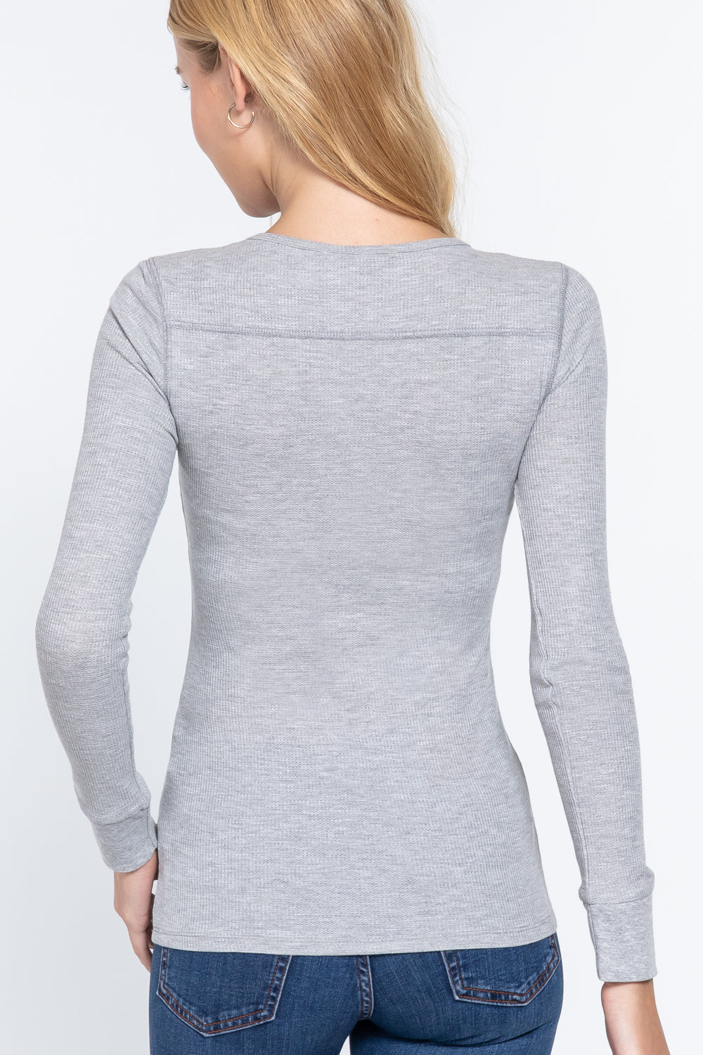 Long Sleeve V Neck Thermal Top