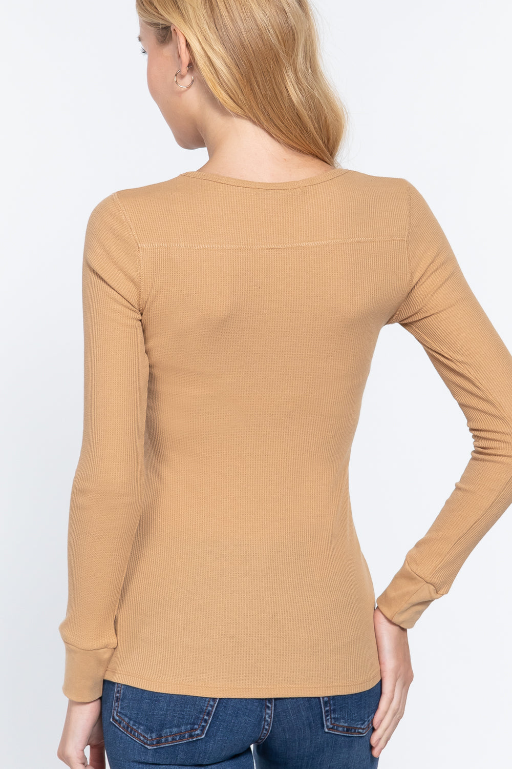 Long Sleeve V Neck Thermal Top