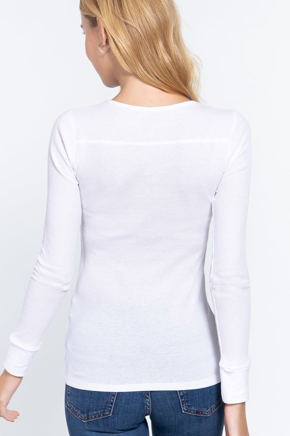 Long Sleeve V Neck Thermal Top