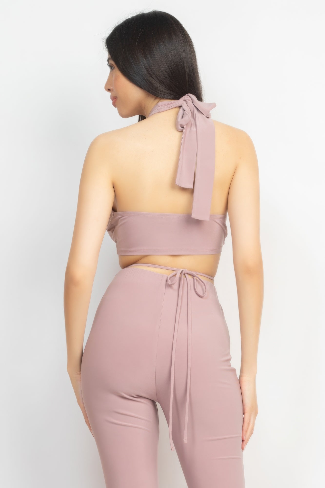 Halter Top & Flare Leggings Set