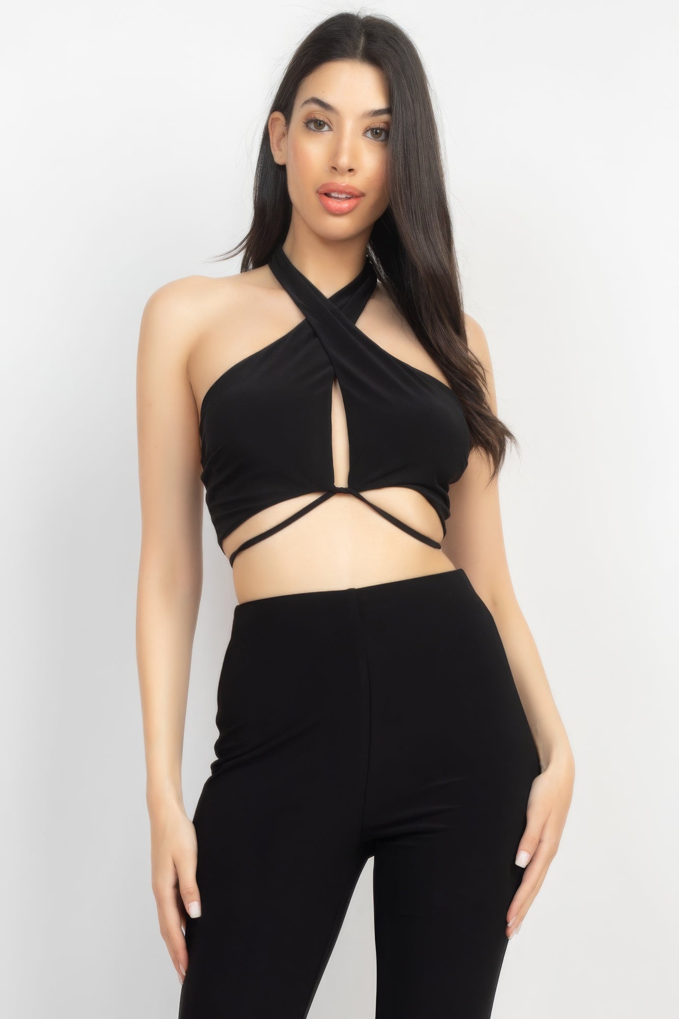 Halter Top & Flare Leggings Set