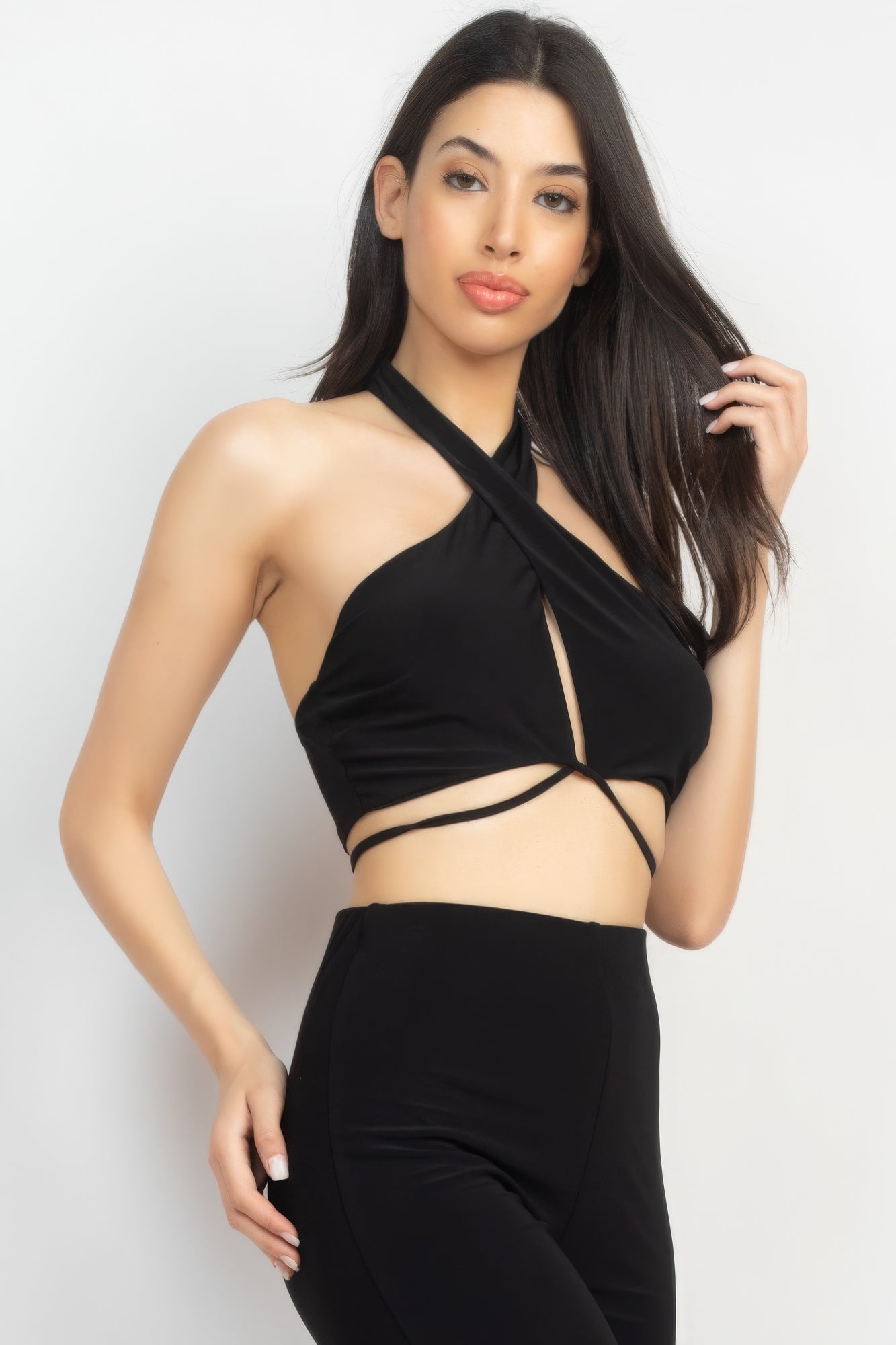 Halter Top & Flare Leggings Set
