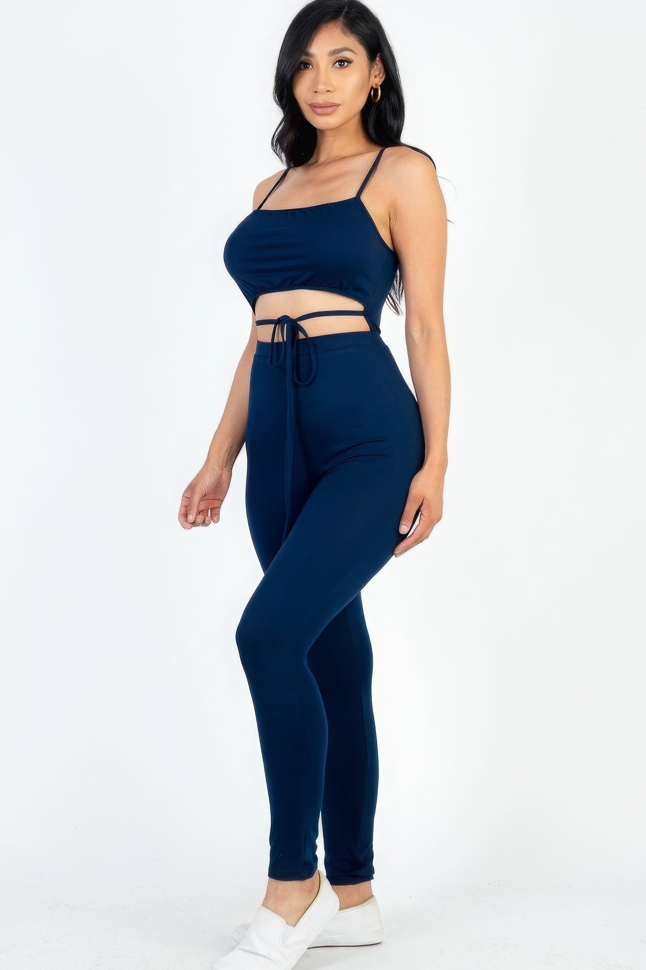 Tie Front Cutout Jumpsuit