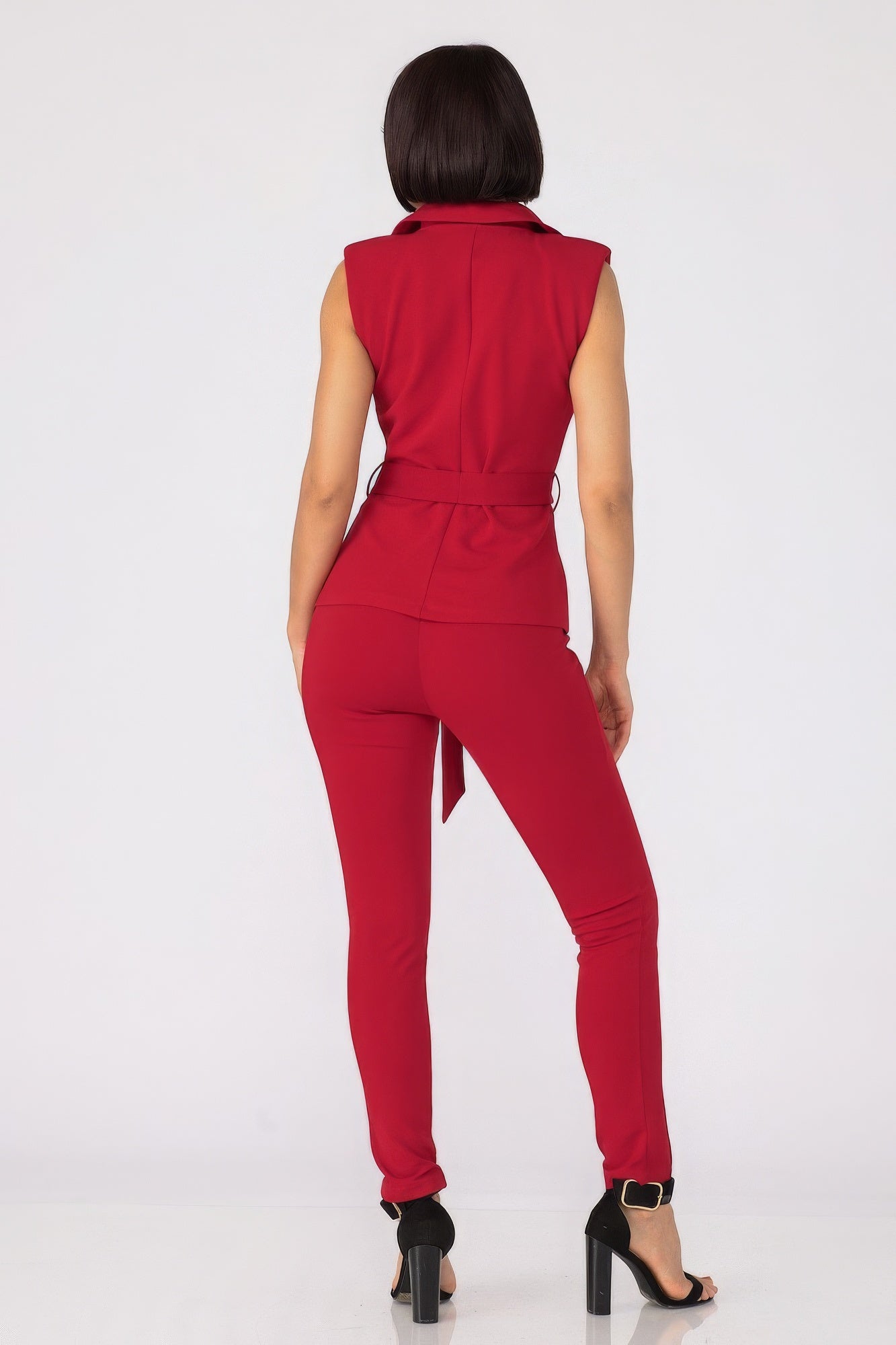 Sleeveless Tie Top & Pants Set