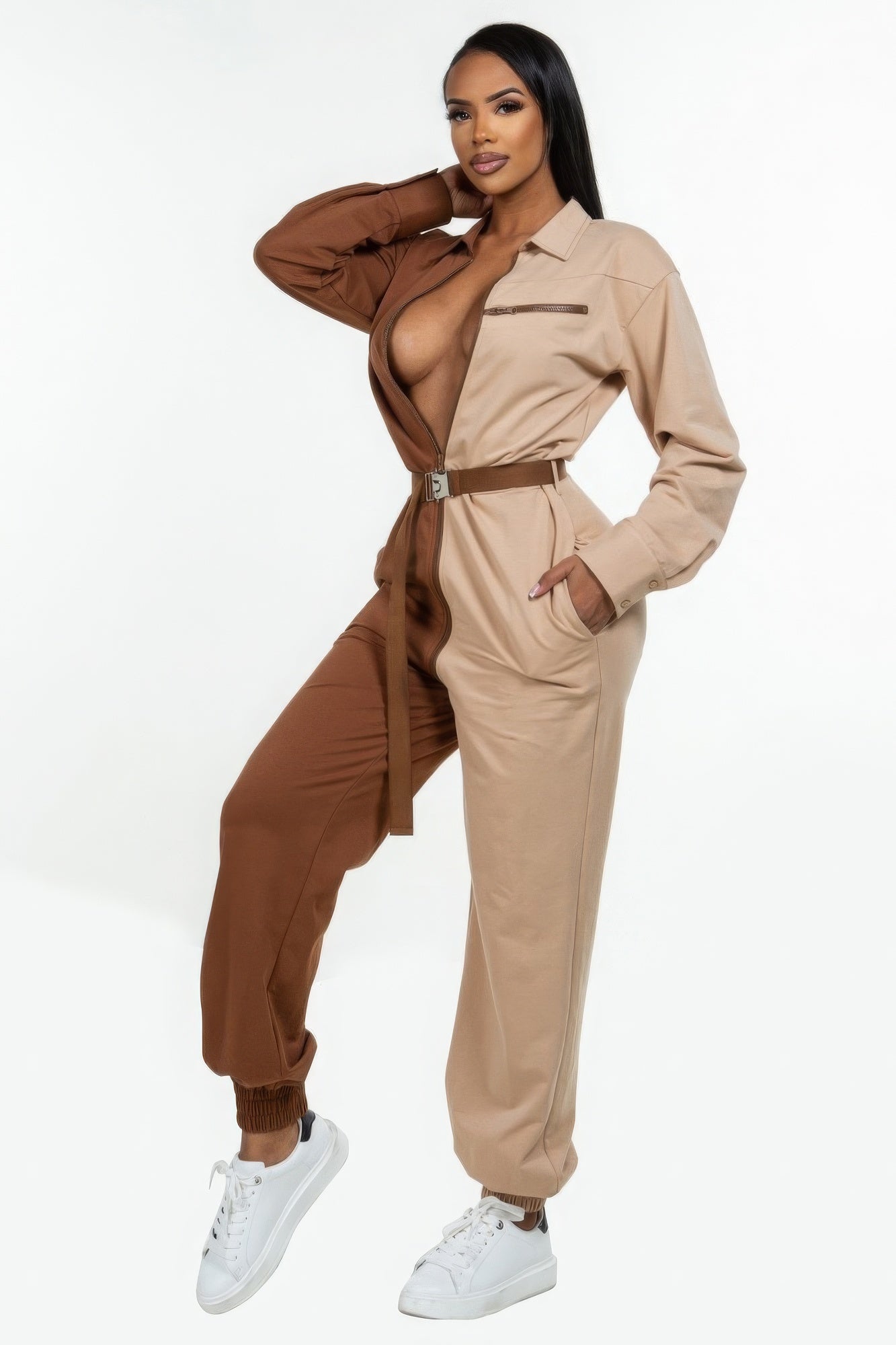 Oversized Cozy Shirt Jumpsuit