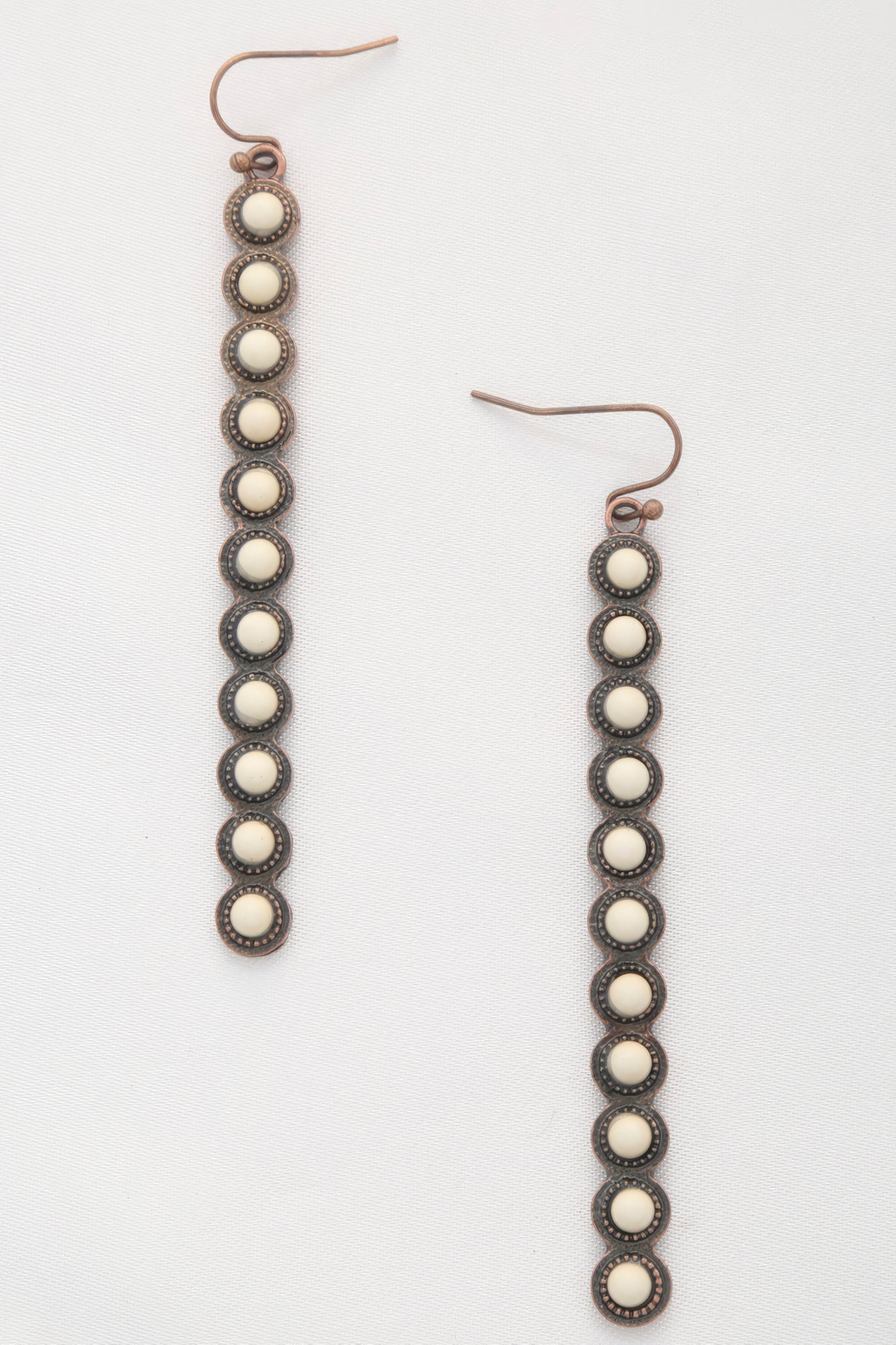 Rodeo Western Round Bead Dangle Earrings