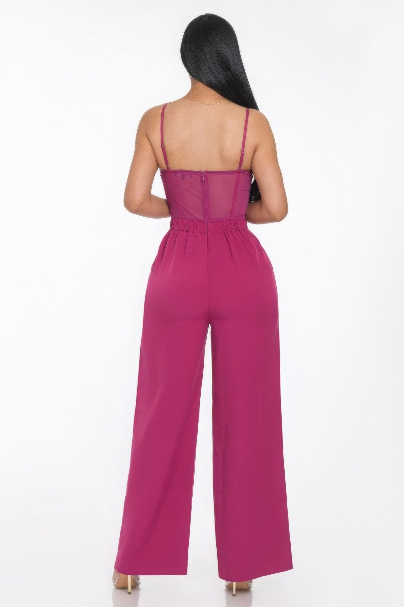 Bustier Top Wide Leg Jumpsuit