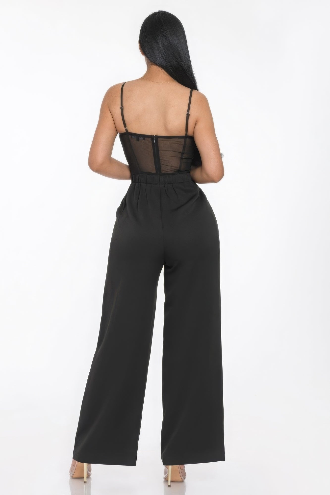 Bustier Top Wide Leg Jumpsuit