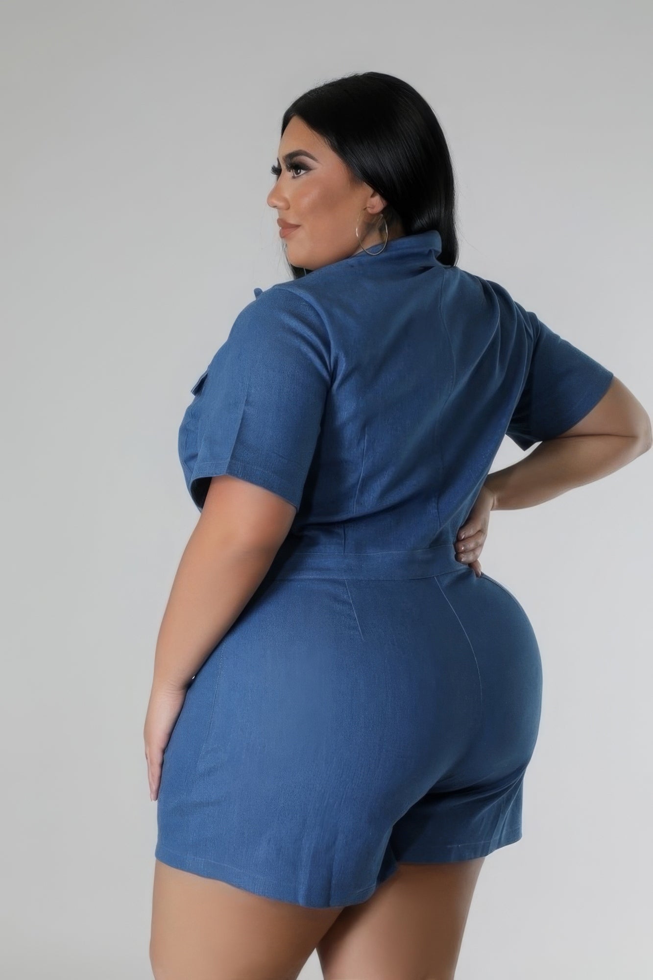 Plus Size Stretch Romper