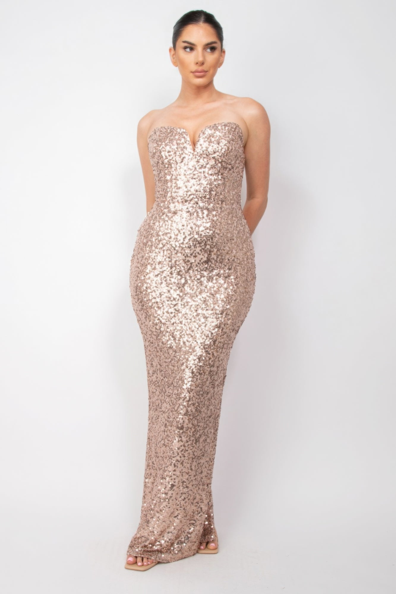 Sequin Crisscross Tube Dress