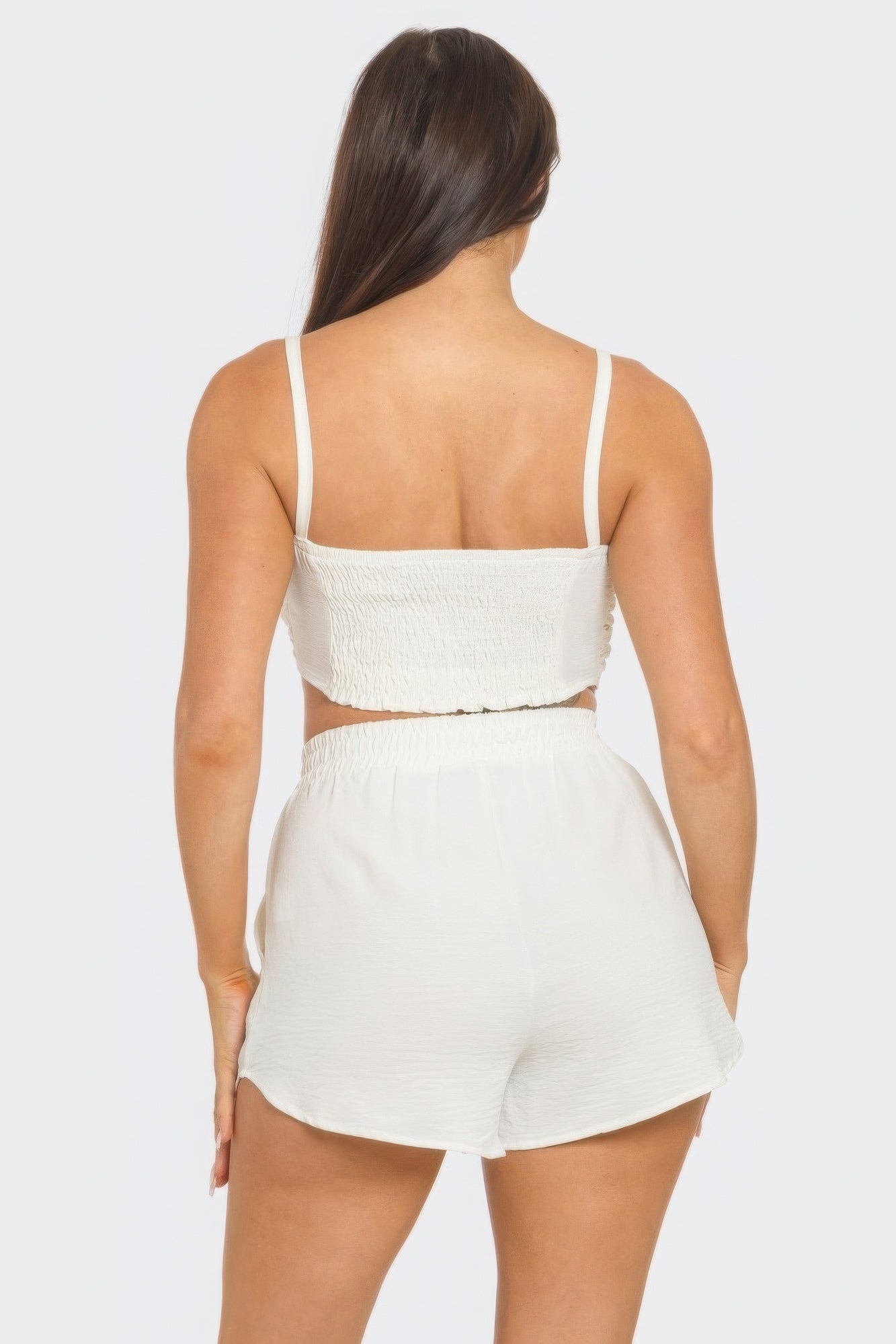 Bow Twisted Tie Top & Shorts Set