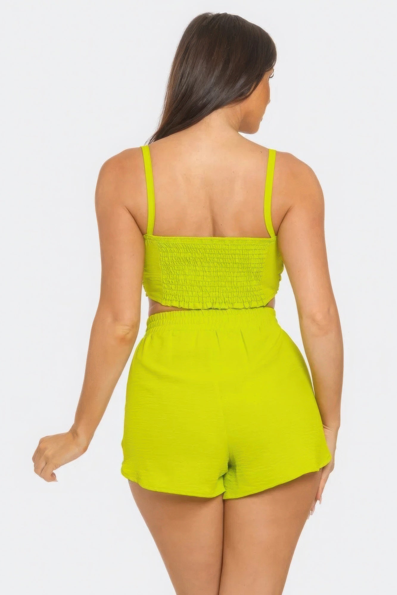 Bow Twisted Tie Top & Shorts Set