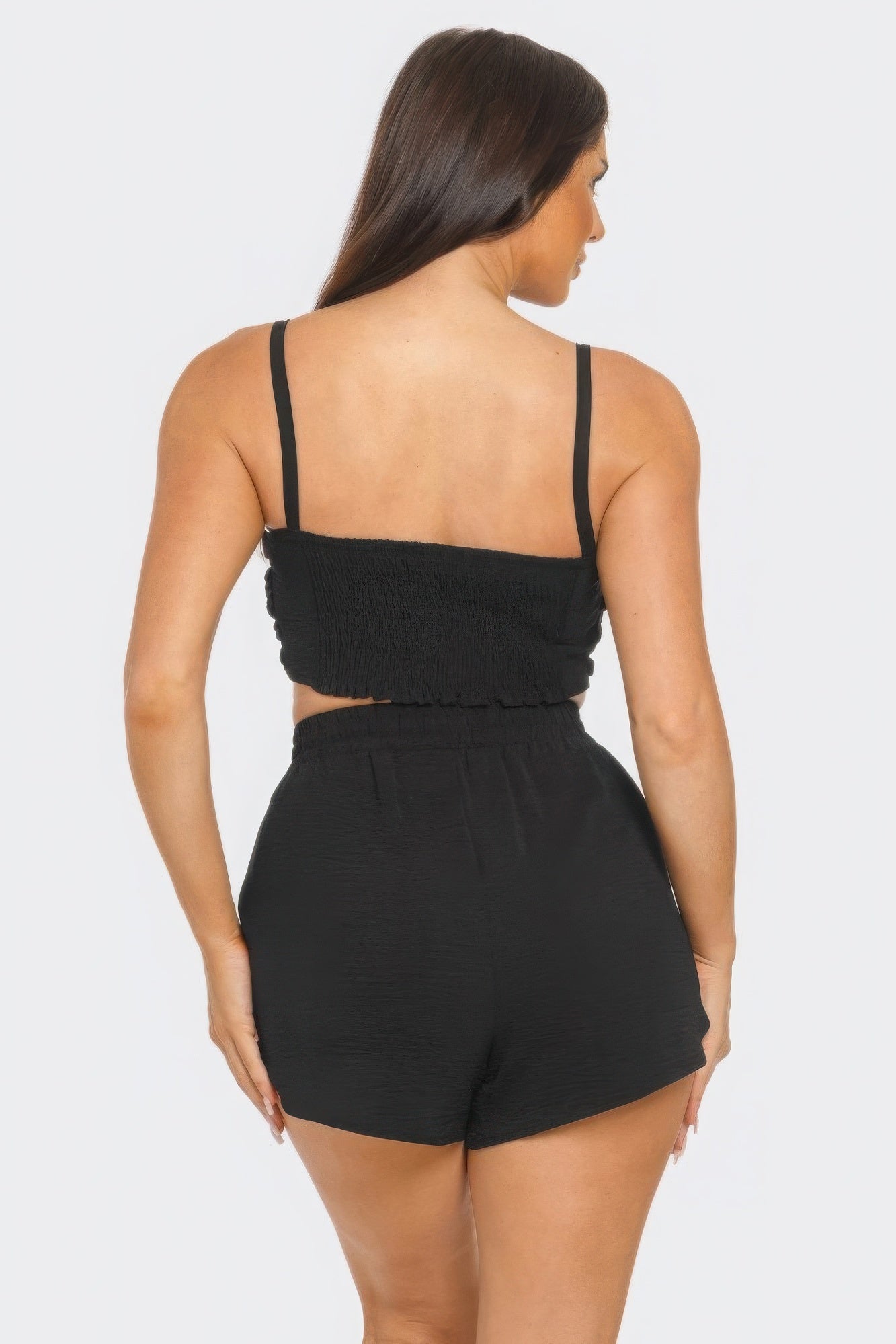 Bow Twisted Tie Top & Shorts Set