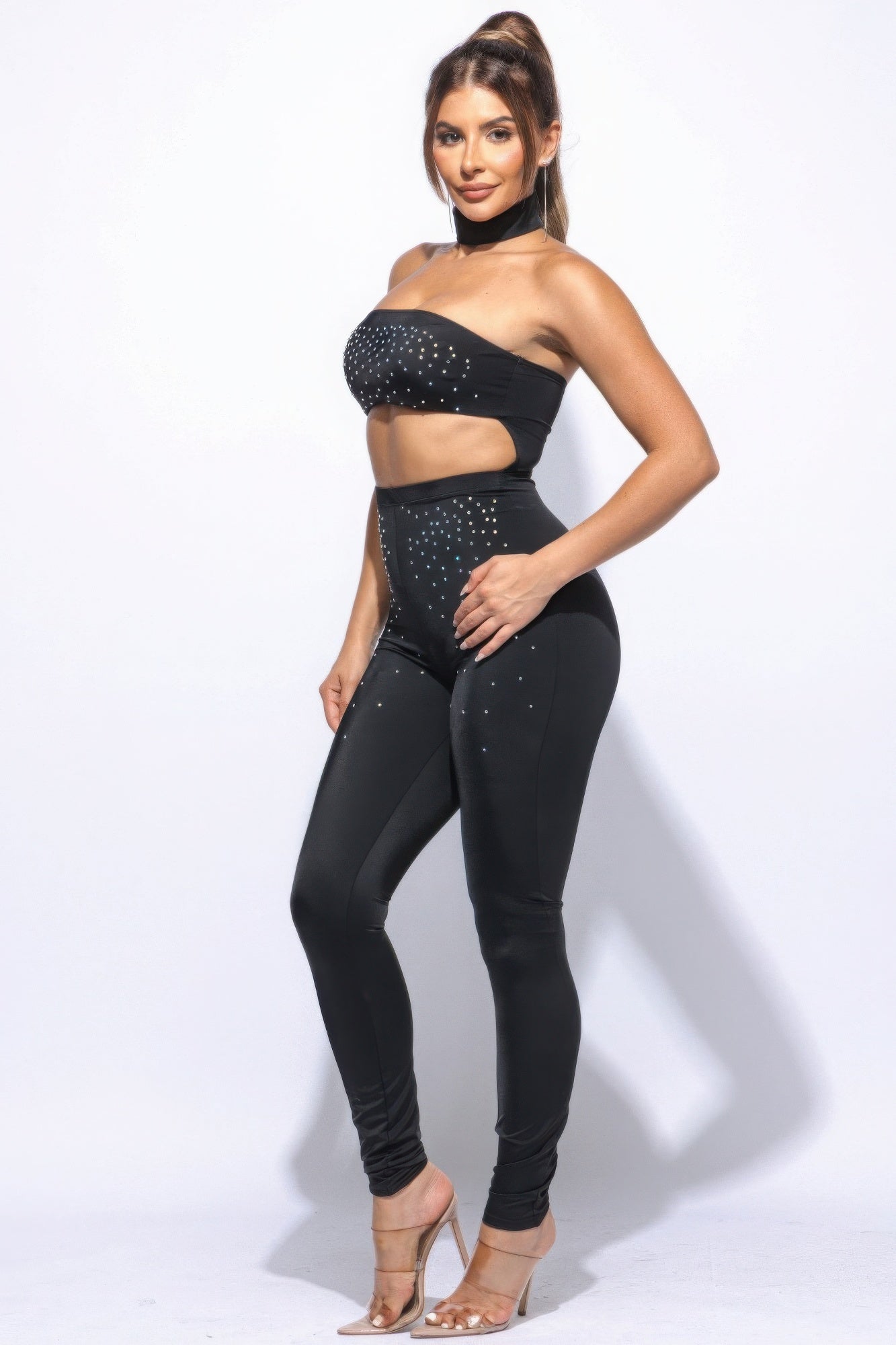 Bling Rhinestones Tube Jumpsuit