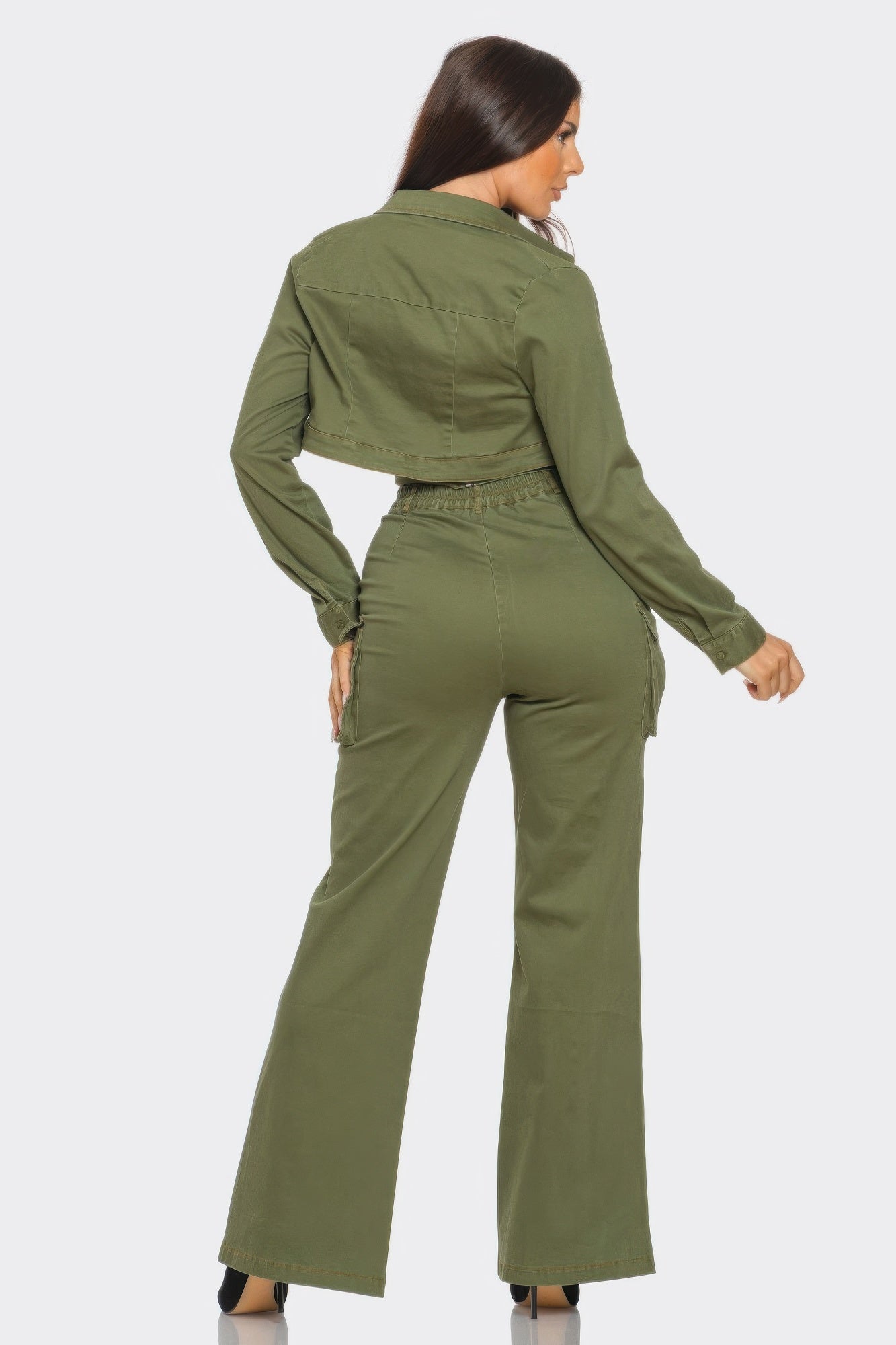 Crop Jacket Cami & Pants Set