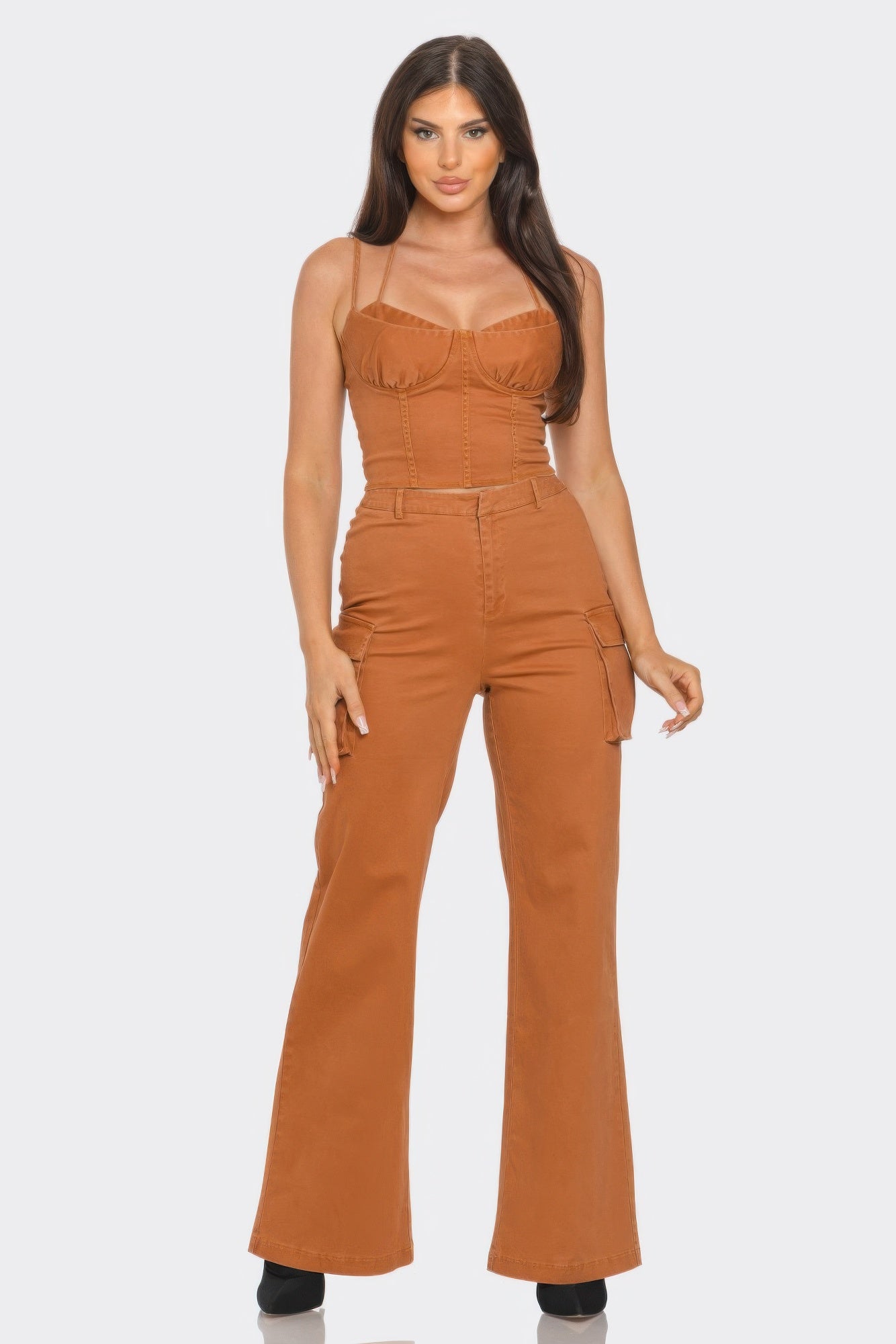 Crop Jacket Cami & Pants Set