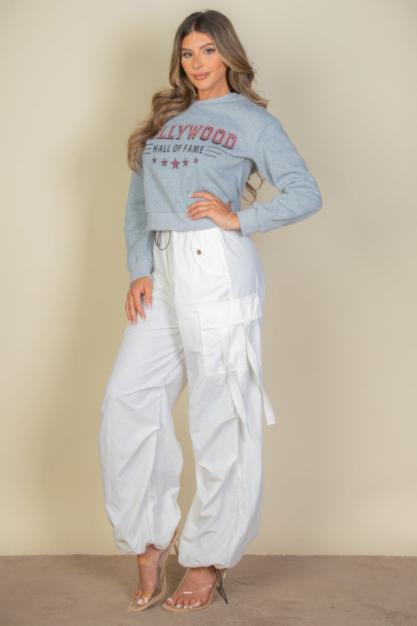 Hollywood Graphic Drop Shoulder Sweatshirt