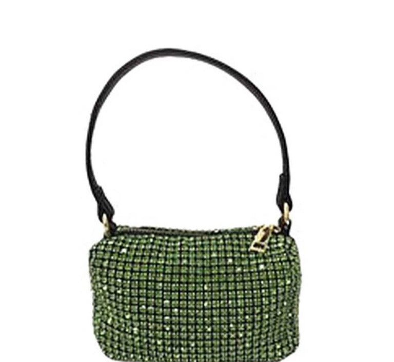 Glam Rhinestone Handle Clutch