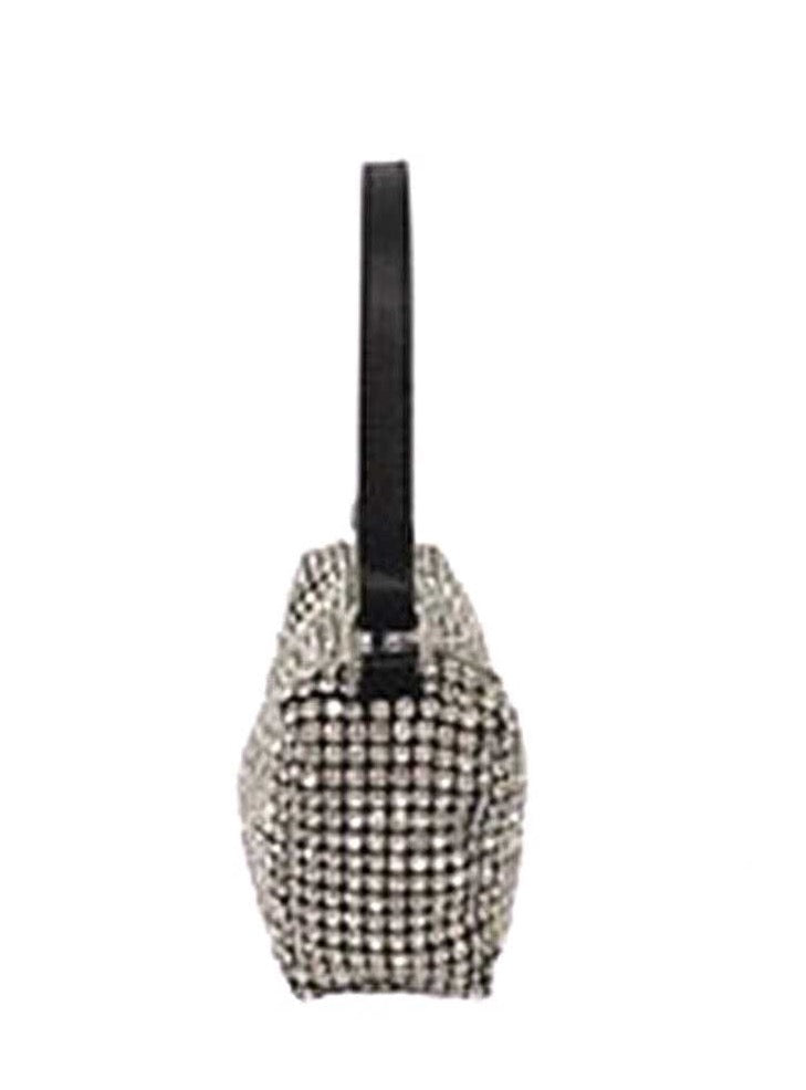 Glam Rhinestone Handle Clutch