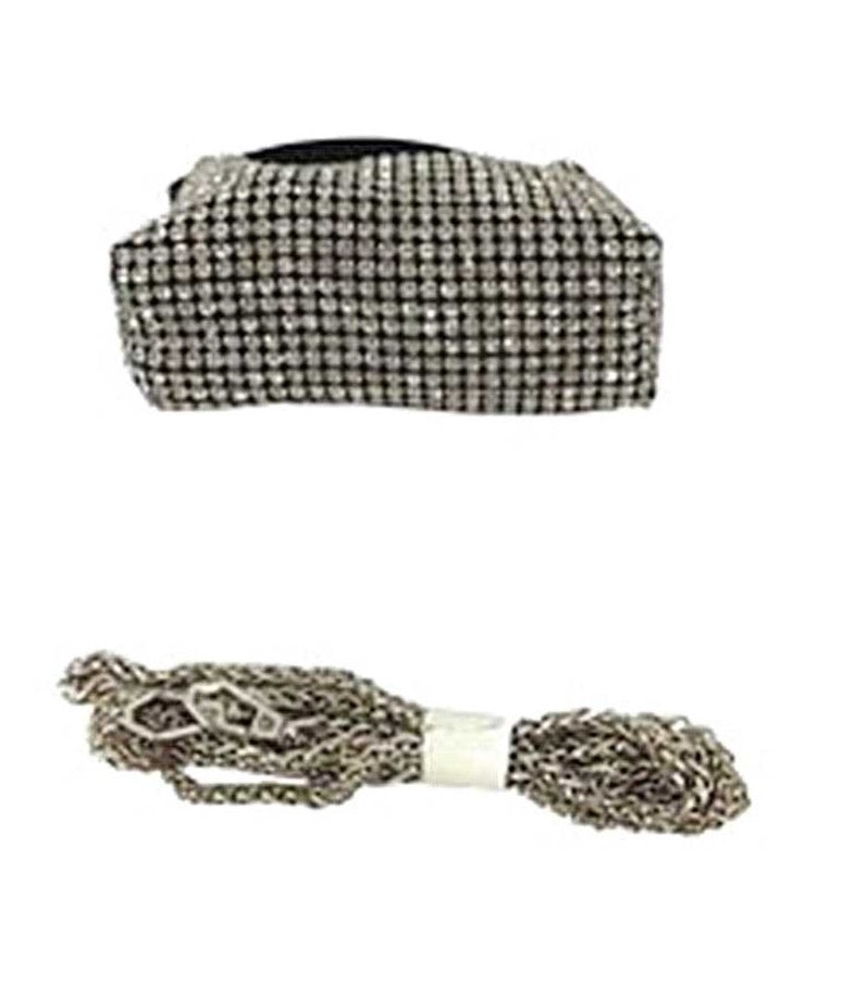 Glam Rhinestone Handle Clutch