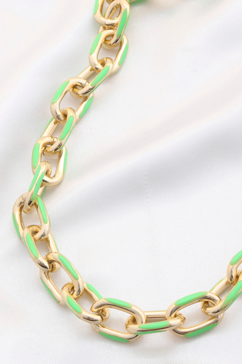 Color Chain Link Necklace