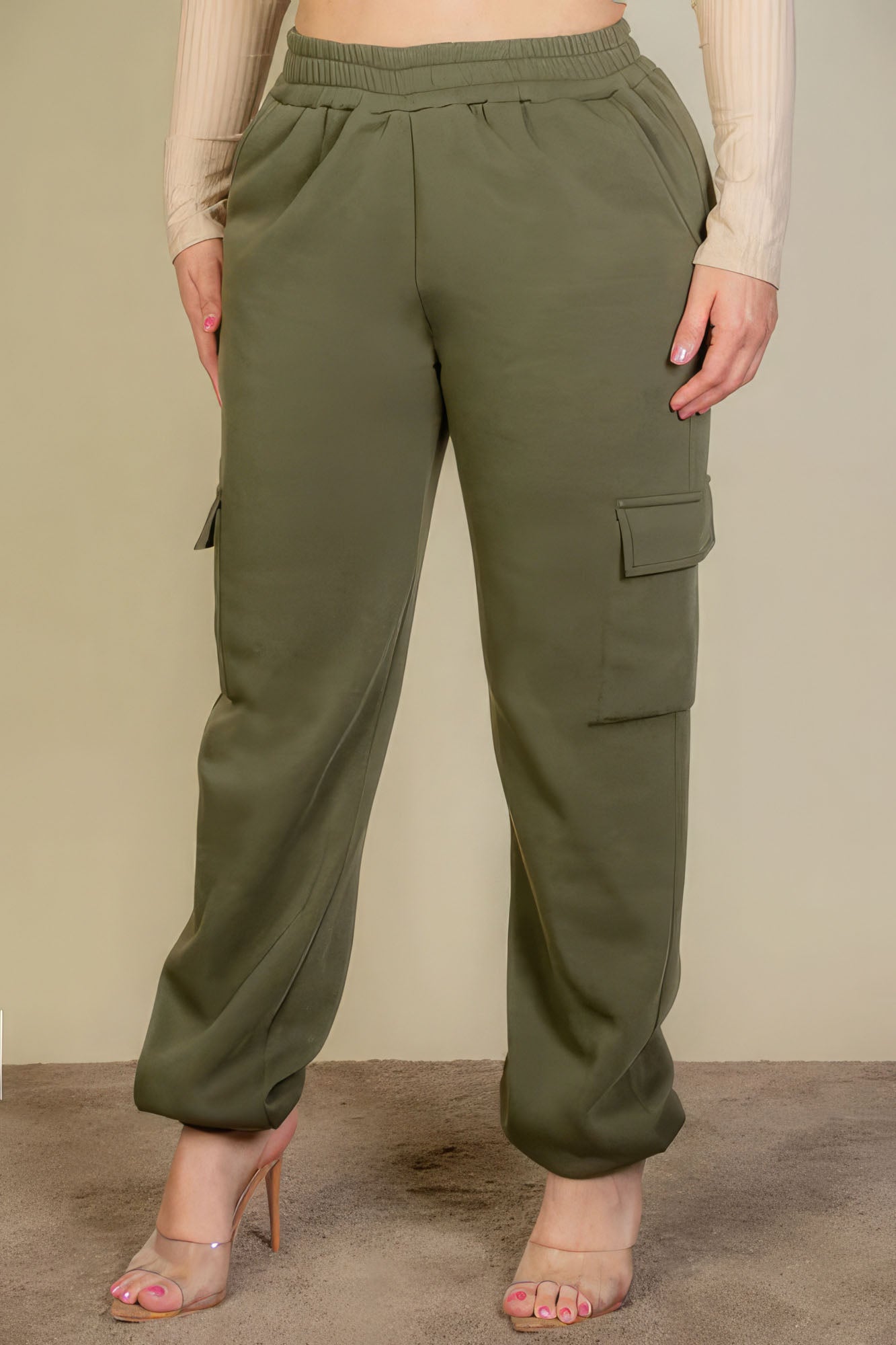 Side Pocket Drawstring Waist Sweatpants