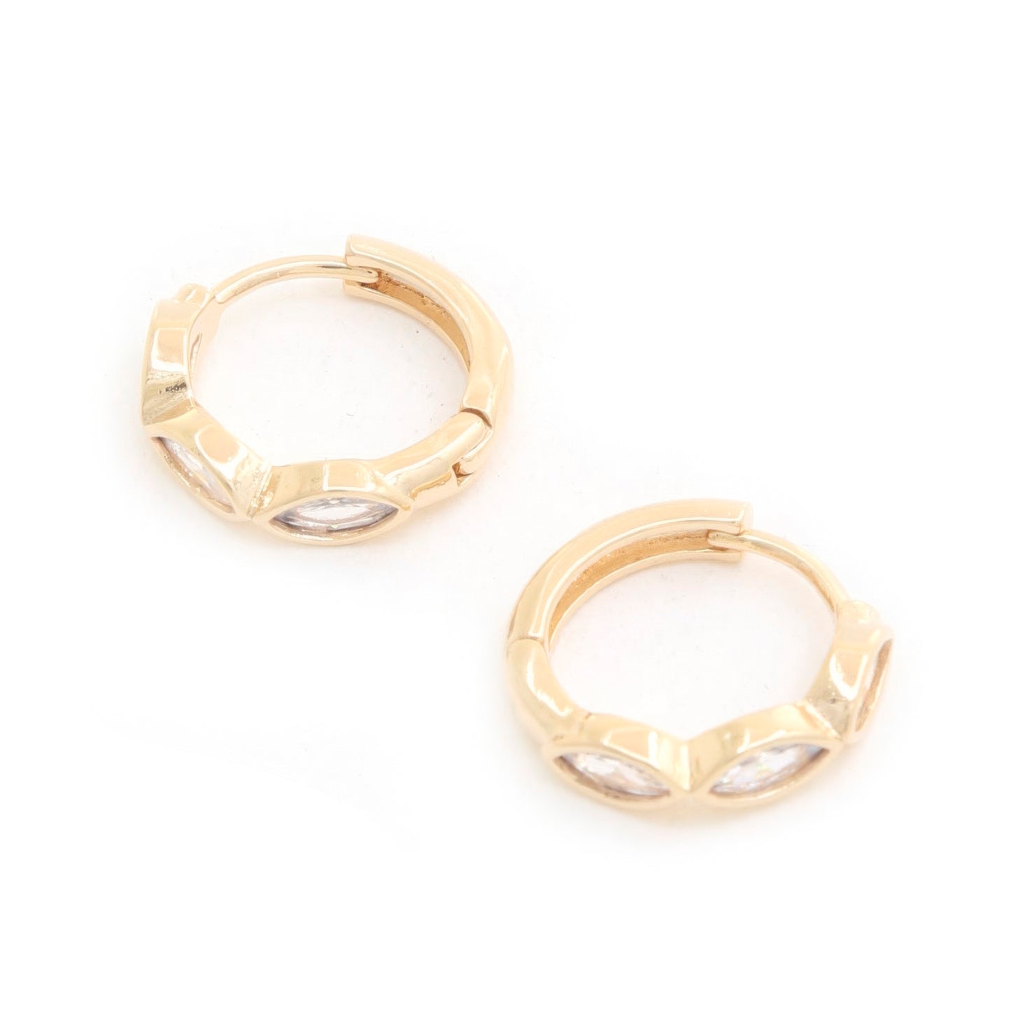 Marquise Huggie Earrings