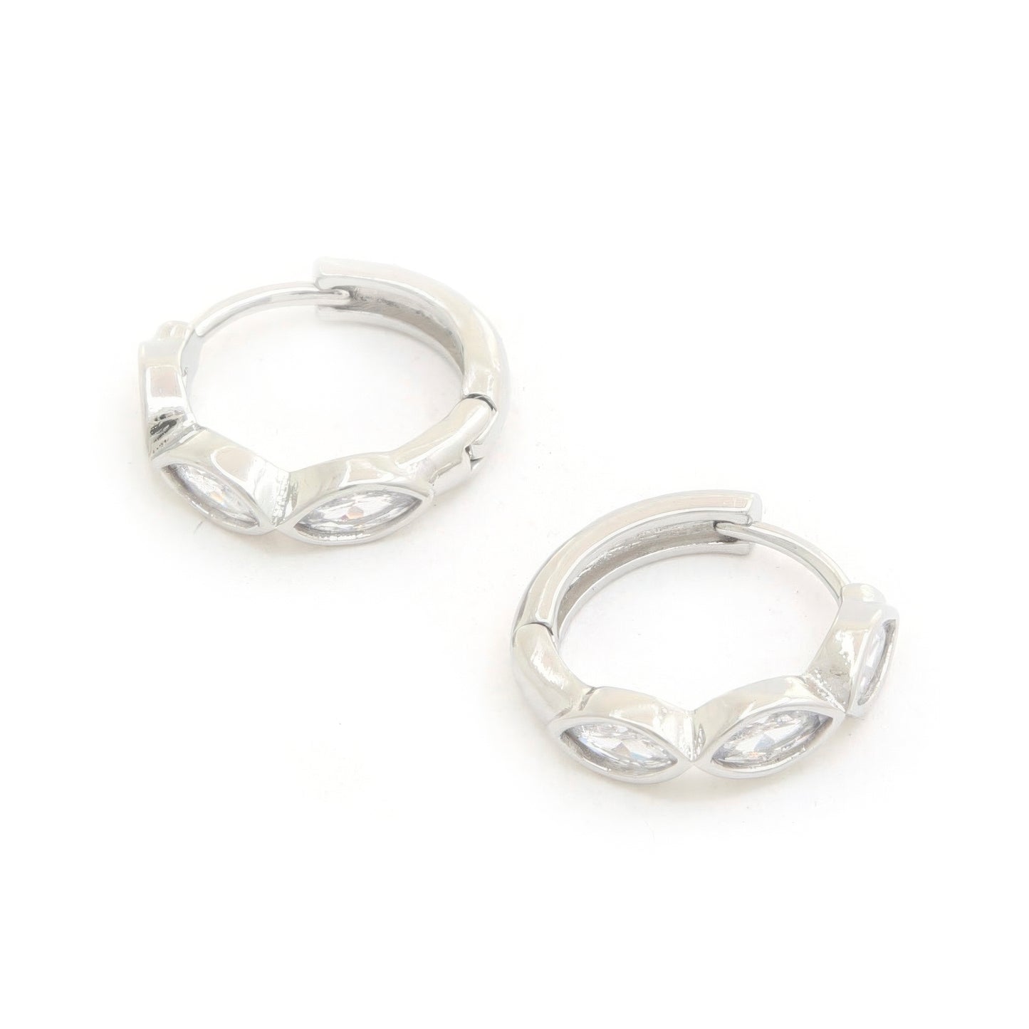 Marquise Huggie Earrings