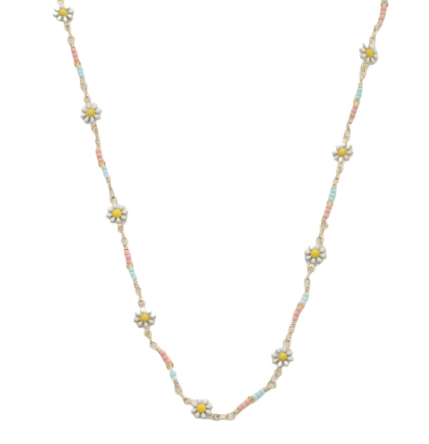 Dainty Flower Beaded Necklace