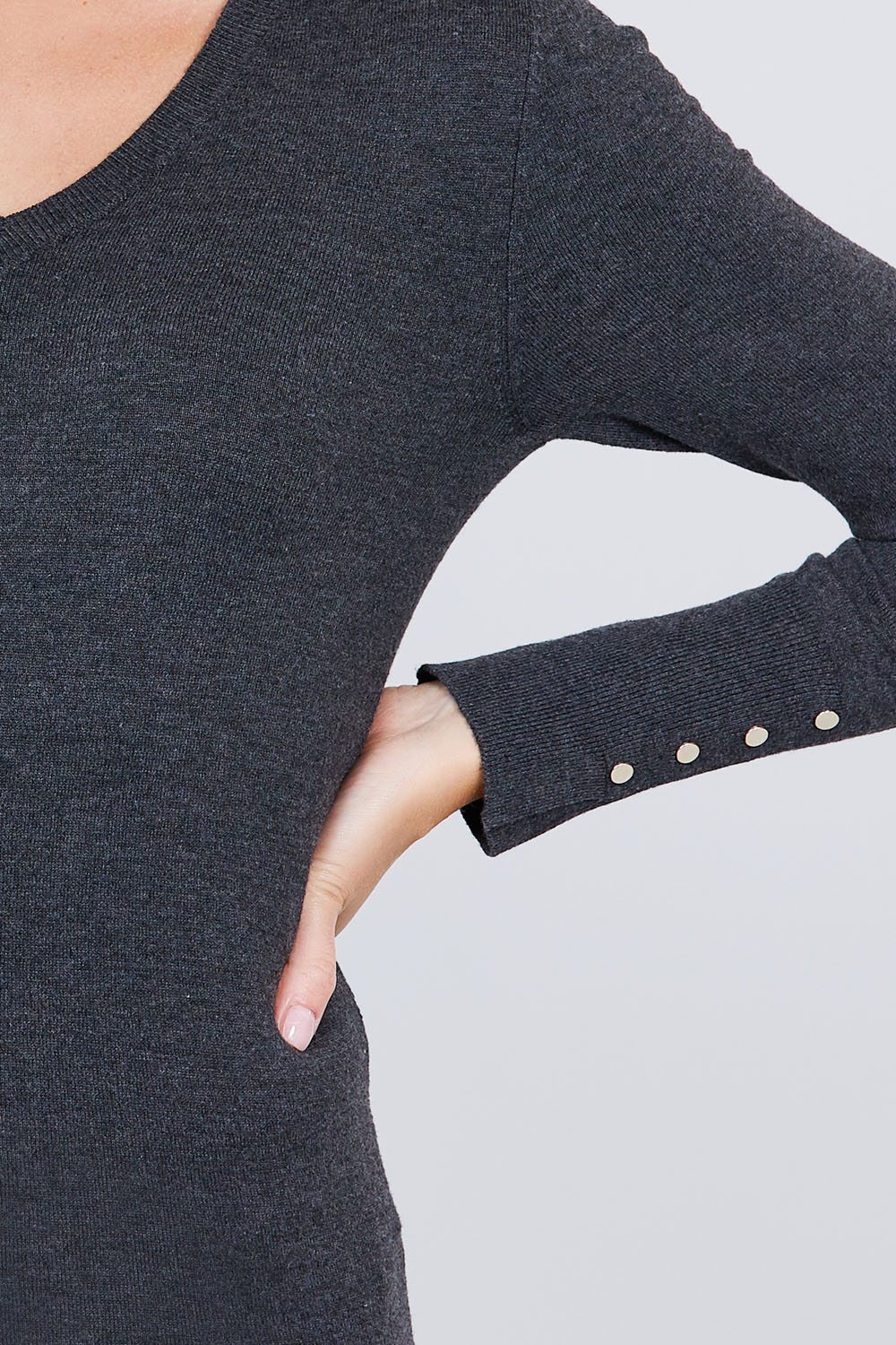 Button Detail Sweater Top