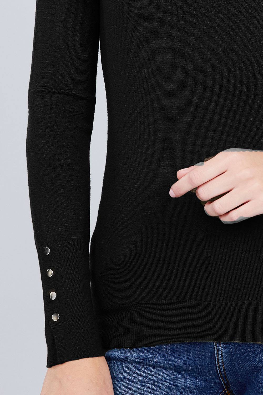 Button Detail Sweater Top