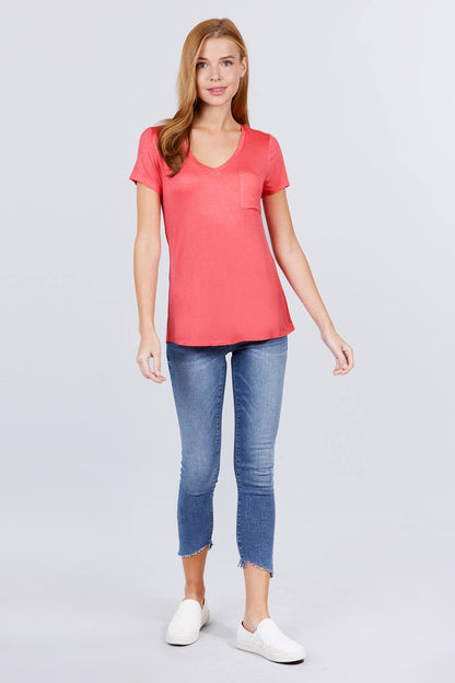 V Neck Rayon Jersey Top