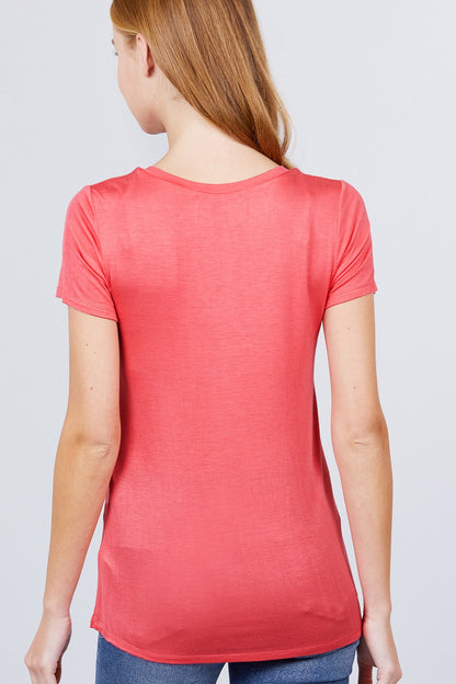 V Neck Rayon Jersey Top