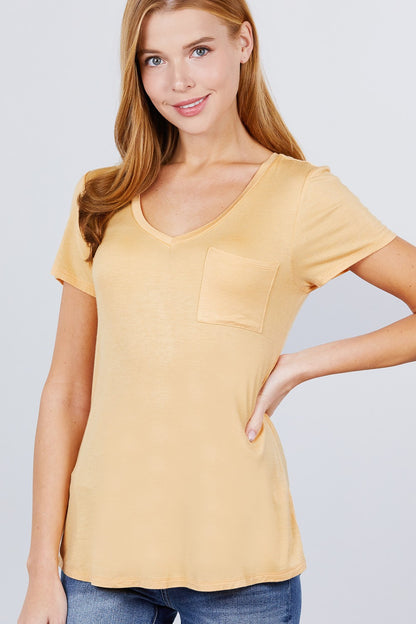 V Neck Rayon Jersey Top