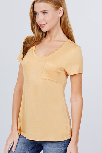 V Neck Rayon Jersey Top