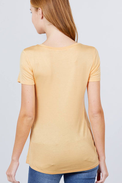 V Neck Rayon Jersey Top