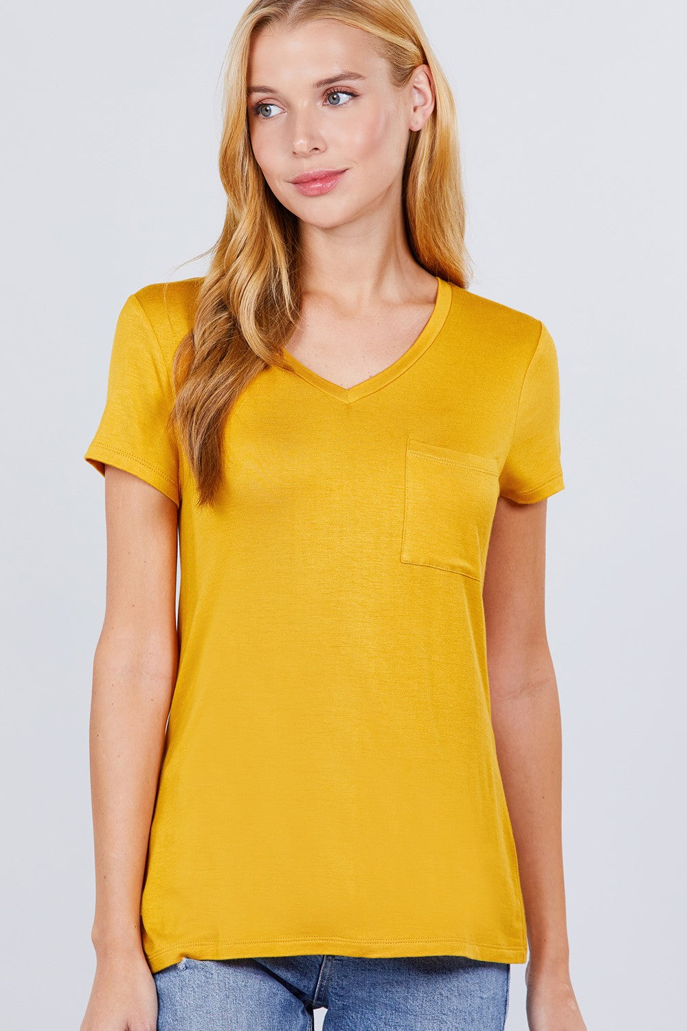 V Neck Rayon Jersey Top