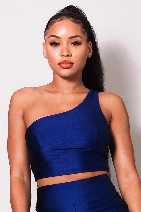 One Shoulder Bustier Crop Top