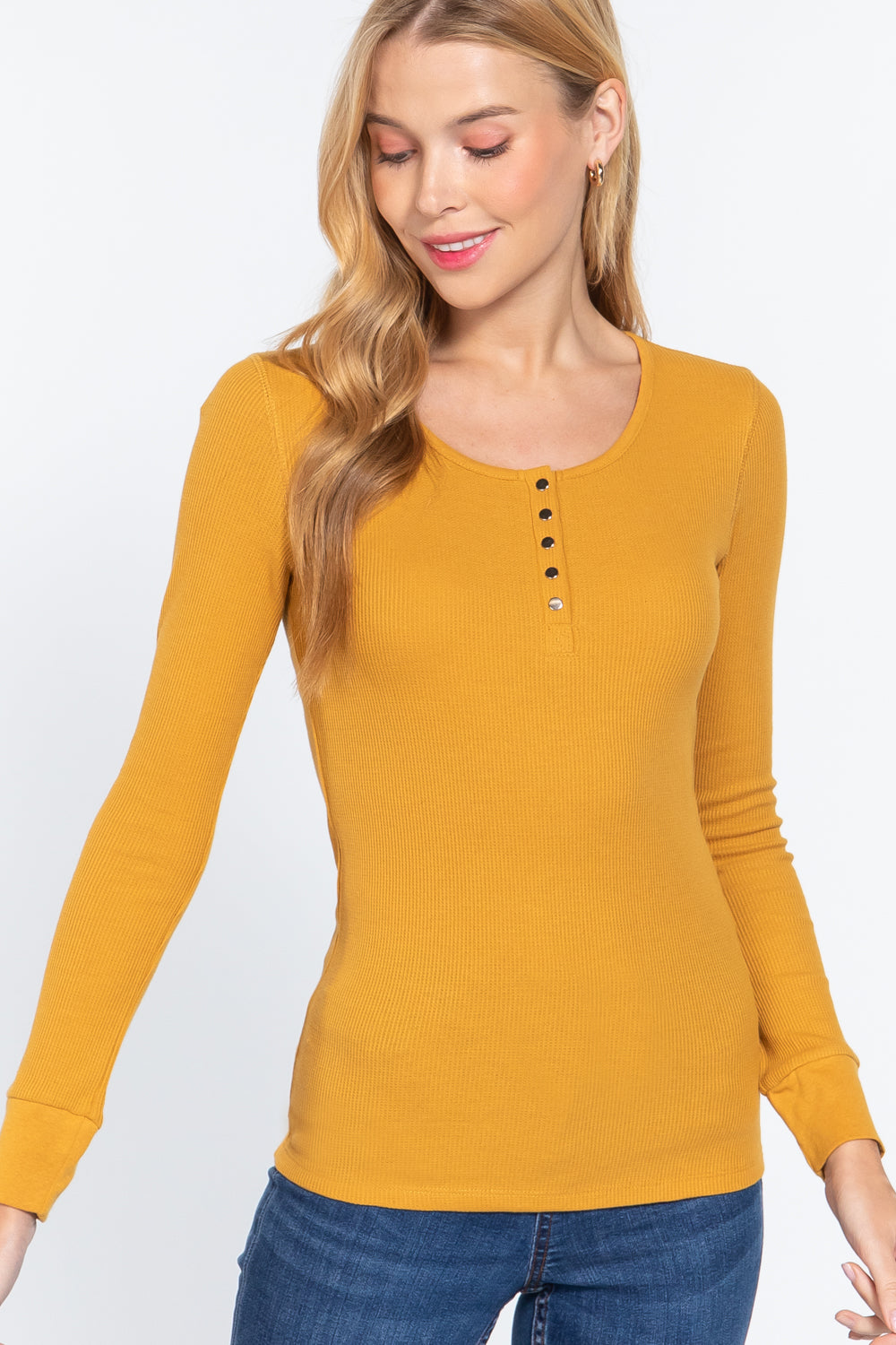 Long Sleeve Scoop Neck Thermal Top