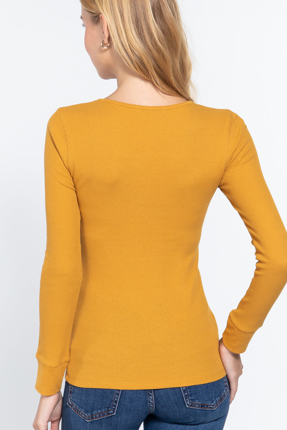 Long Sleeve Scoop Neck Thermal Top