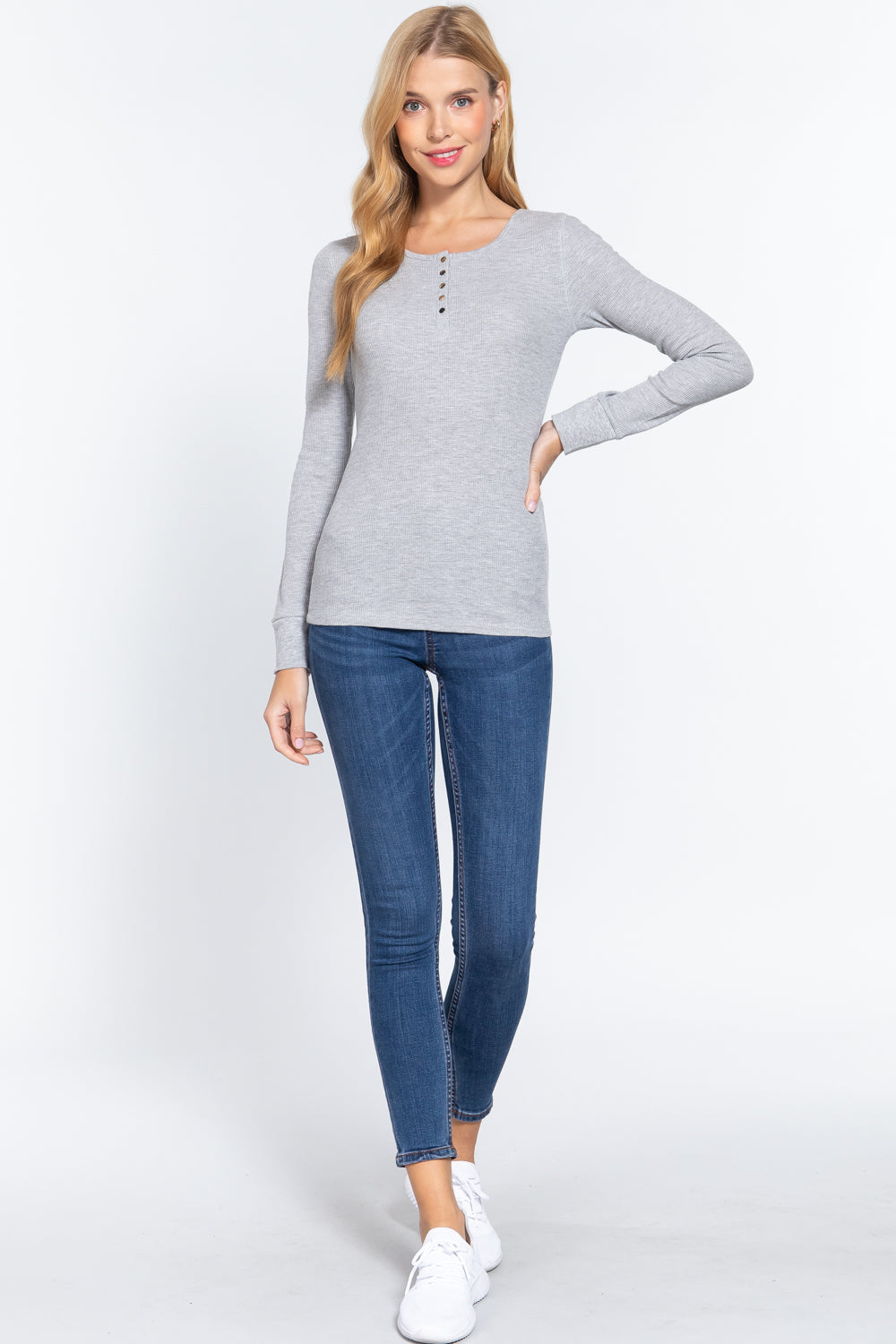 Long Sleeve Scoop Neck Thermal Top