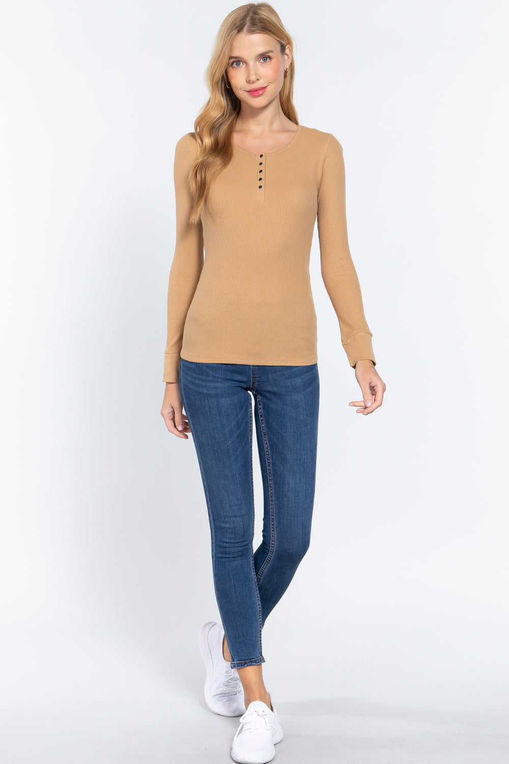 Long Sleeve Scoop Neck Thermal Top