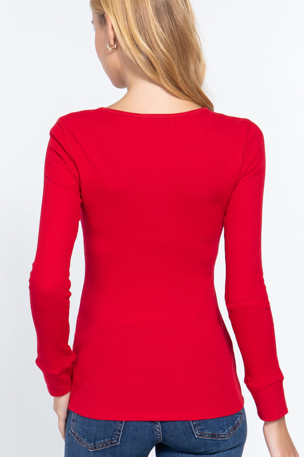 Long Sleeve Scoop Neck Thermal Top