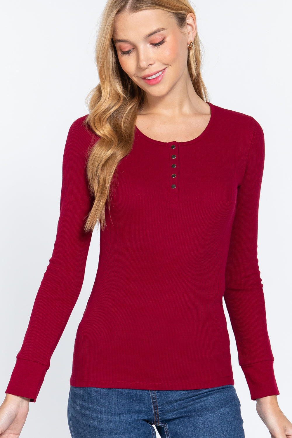 Long Sleeve Scoop Neck Thermal Top