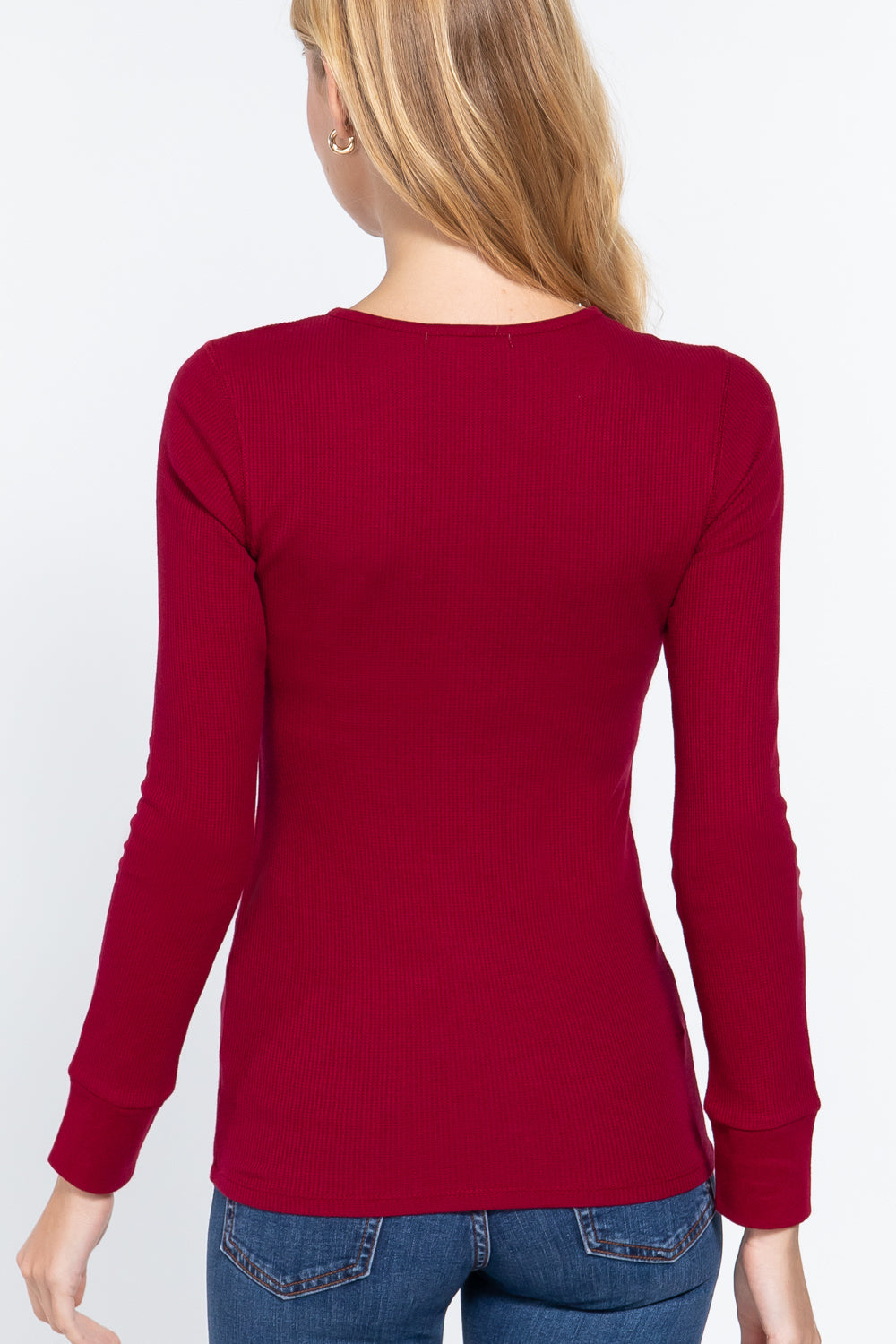 Long Sleeve Scoop Neck Thermal Top