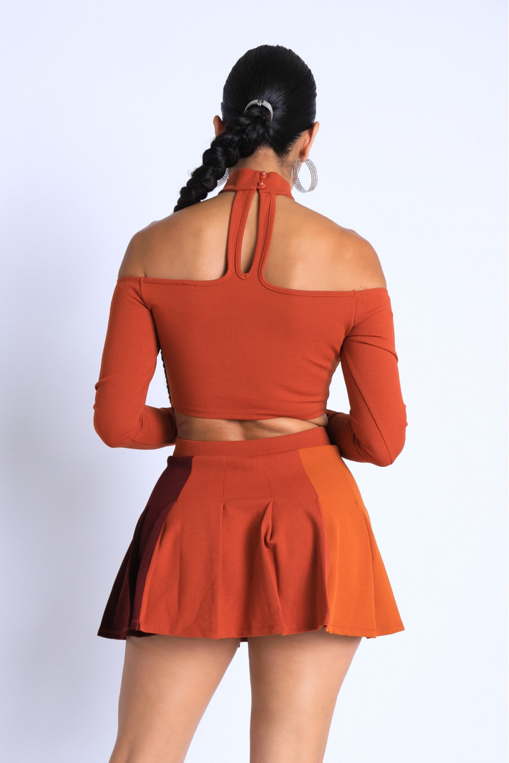 Choker Off Shoulder Top & Skirt Set