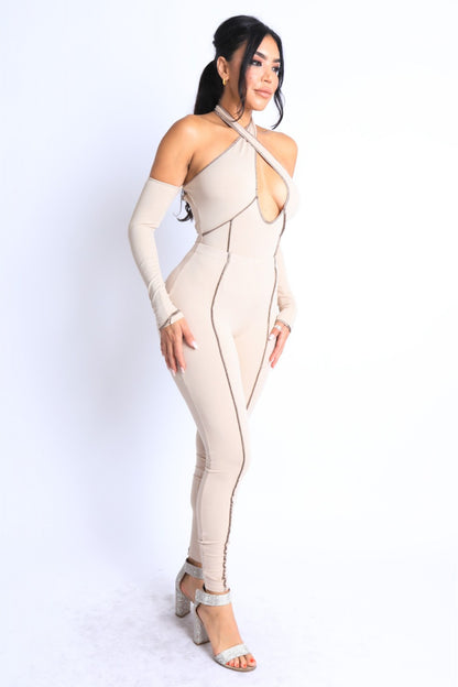 Halter Keyhole Top & Pants Set